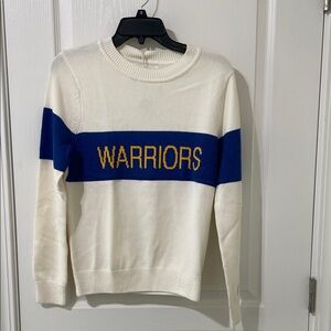 NBA Warriors Women's Sweater - Cream and Blue